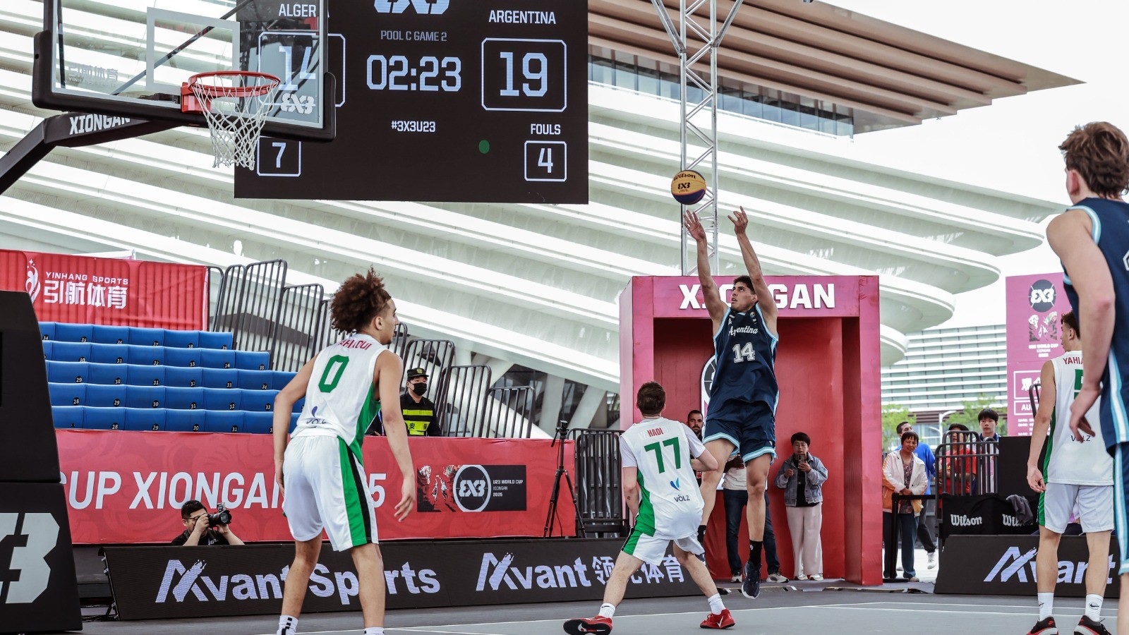 Mundial U23 de 3x3: Argentina arrancó con dos triunfazos y lidera su grupo en China