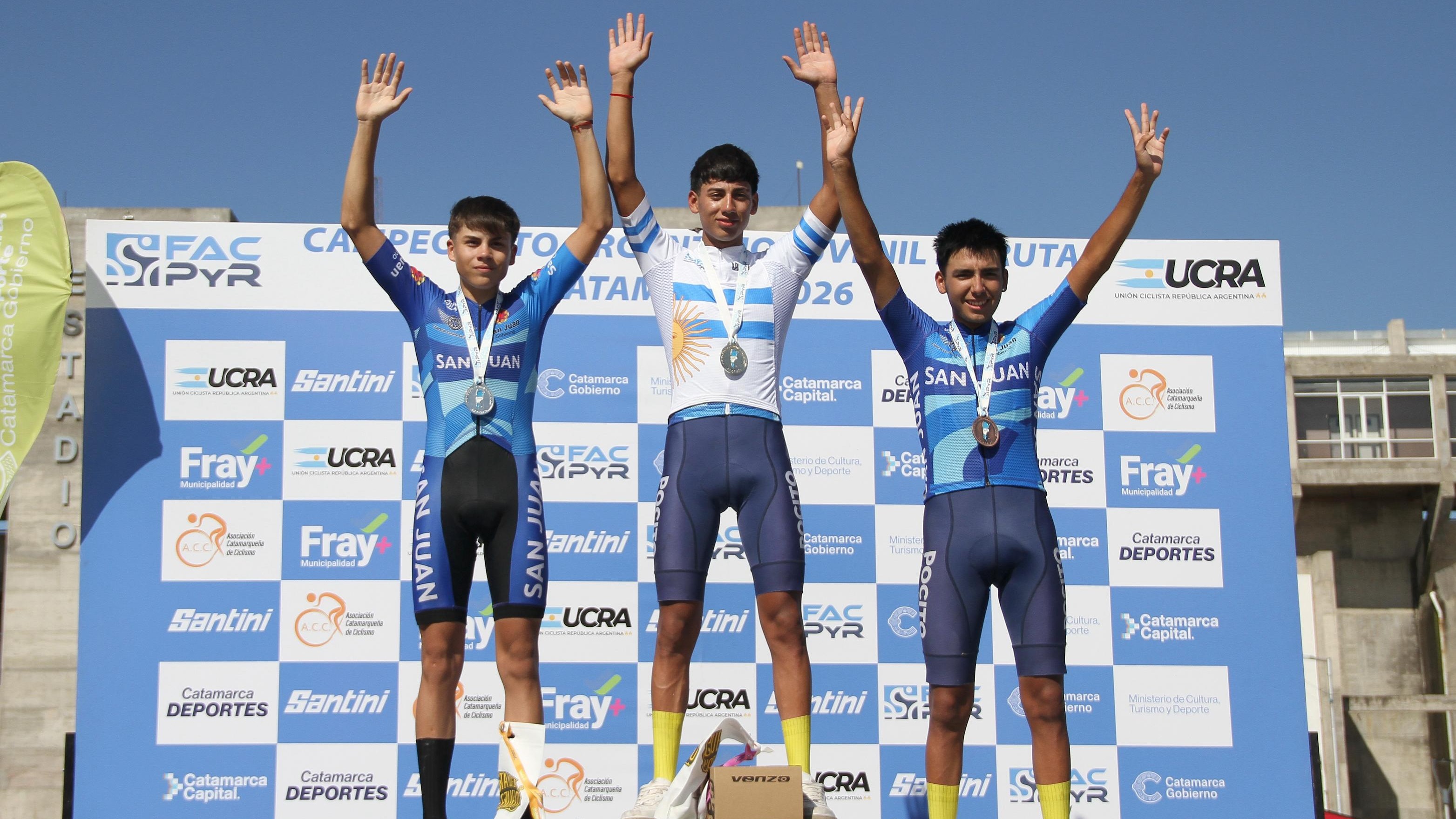 Ciclismo: ¡San Juan Campeón! Arrasó en el podio Junior y ganó el medallero