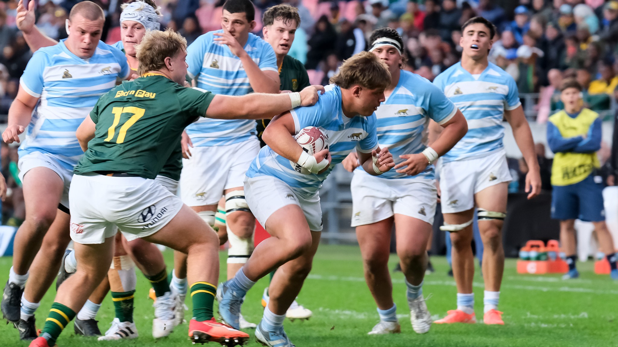 Los Pumitas no pudieron ante el poderío sudafricano en el debut del Rugby Championship M20