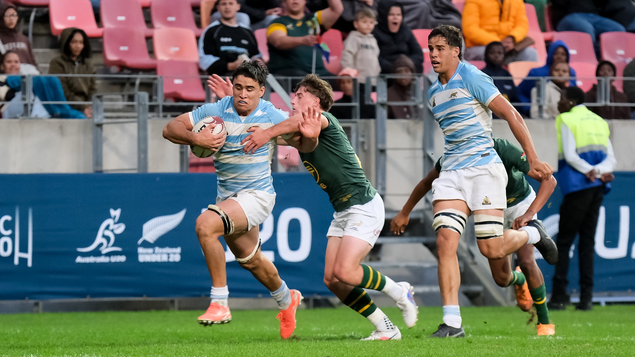 Los Pumitas no pudieron ante el poderío sudafricano en el debut del Rugby Championship M20