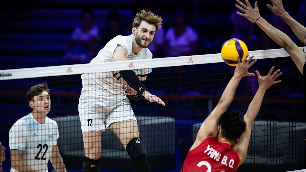 VNL: Argentina pisó fuerte ante China con protagonismo sanjuanino